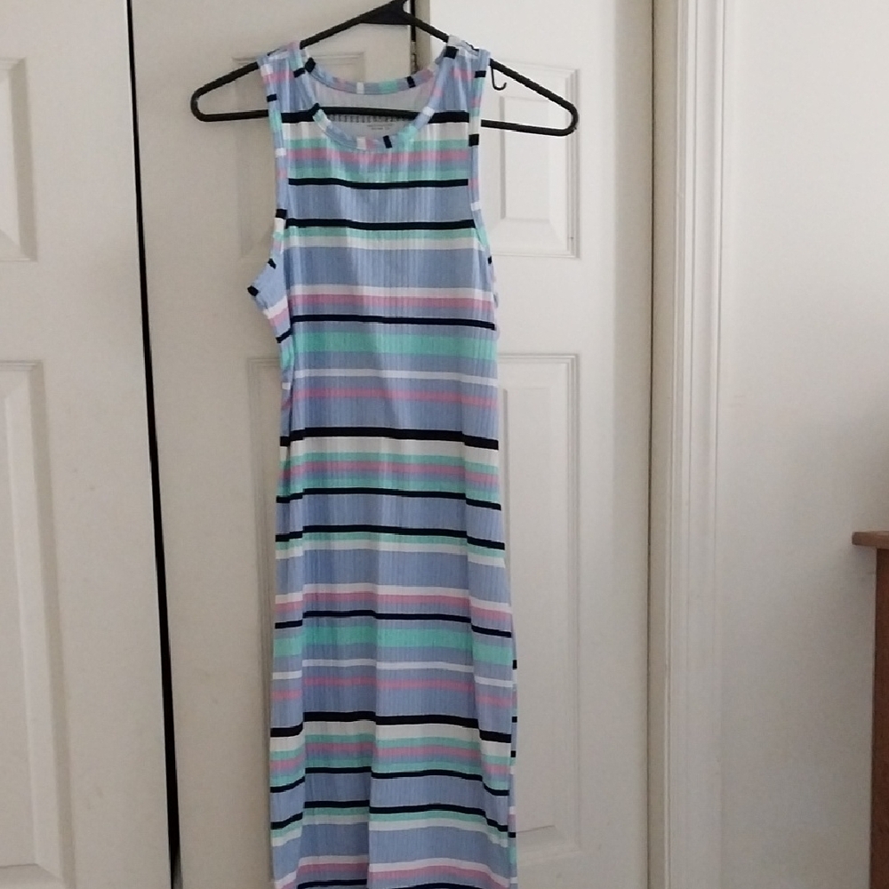 No Boundaries Striped Midi Dress - Multicolor